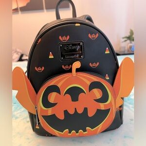 Loungefly Black and Orange Disney Backpack